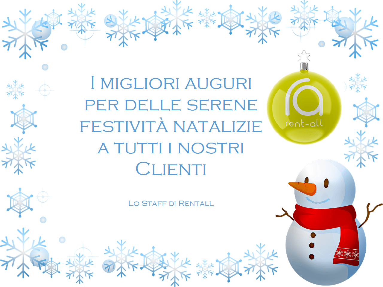Tanti Auguri di Buone Feste da Rentall