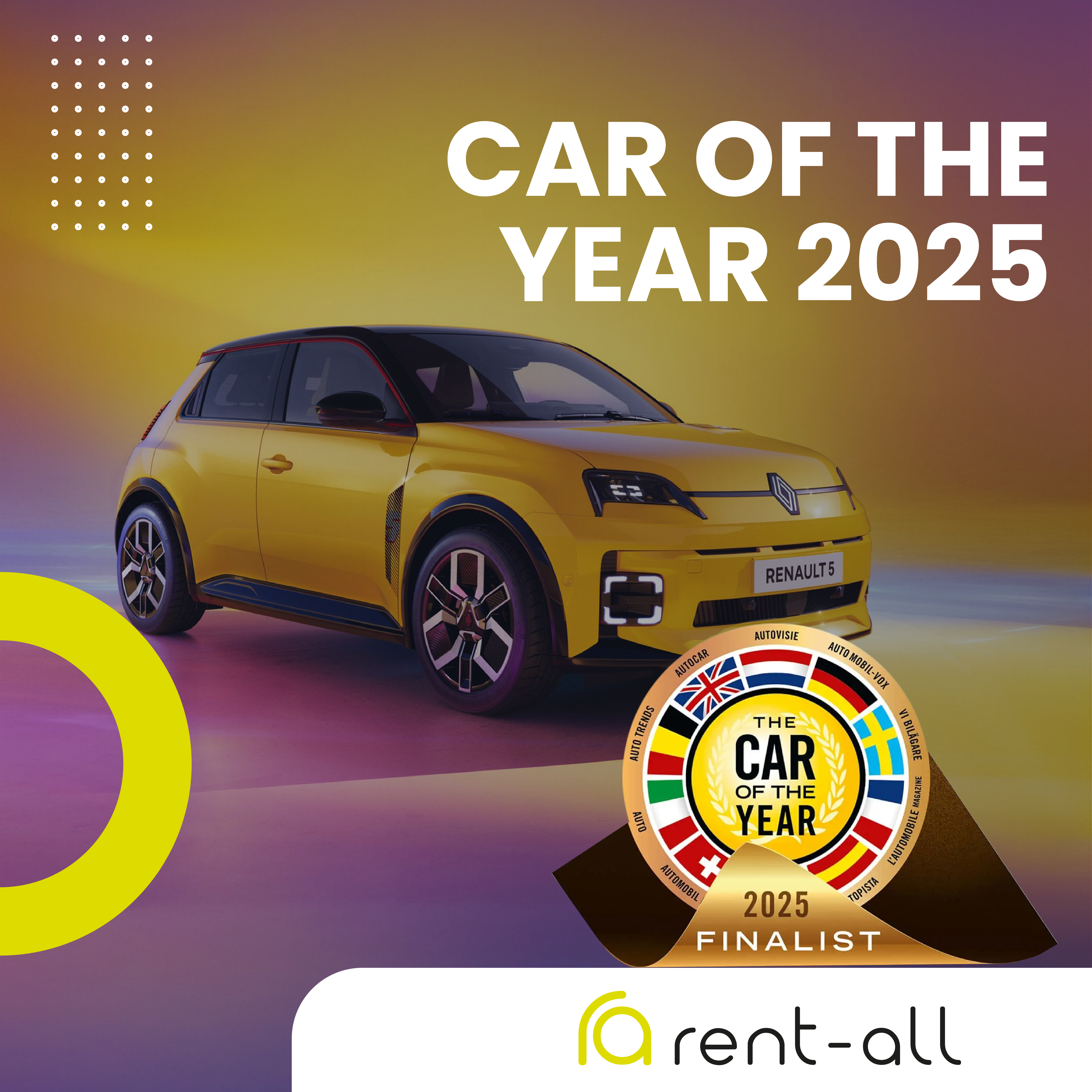 Renault 5 E-Tech è l’Auto dell’Anno 2025: trionfo elettrico dal fascino rétro